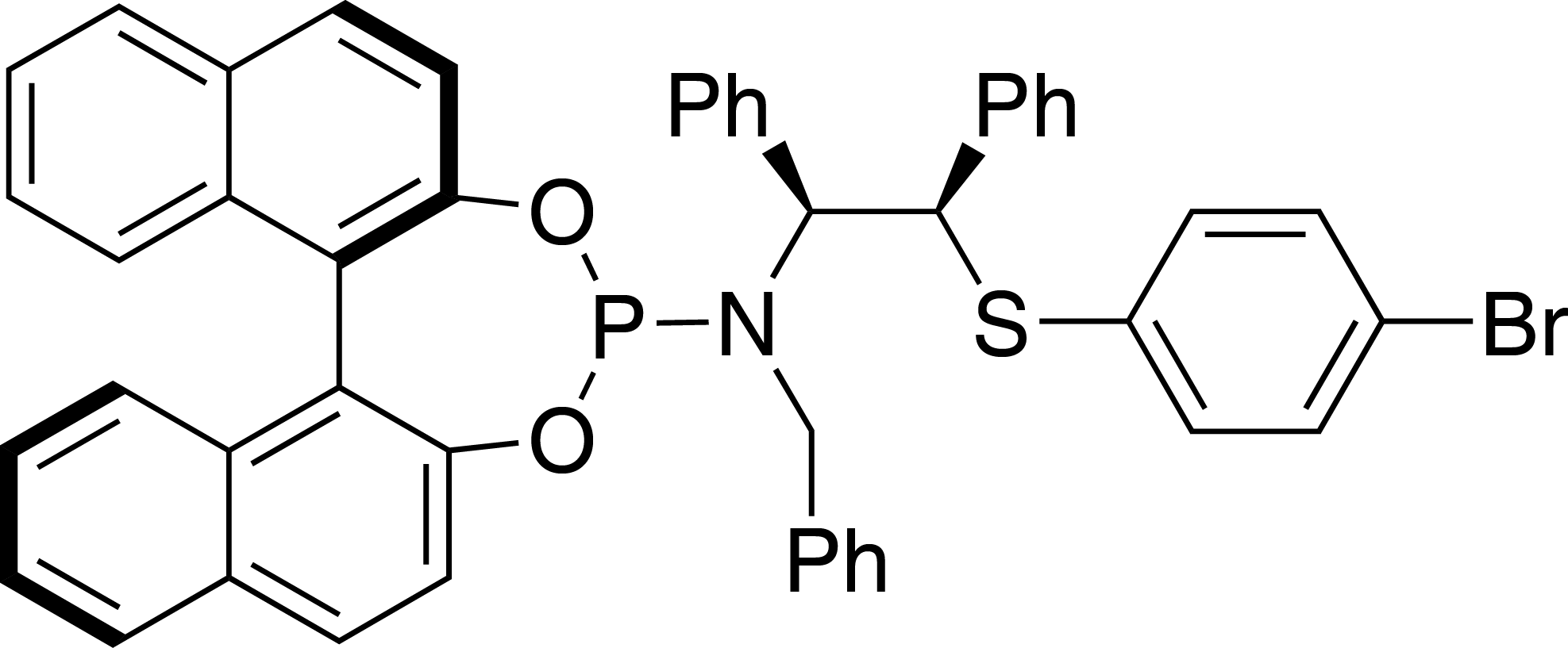 N-benzyl-N-((1S,2R)-2-((4-bromophenyl)thio)-1,2-diphenylethyl)dinaphtho[2,1-d:1',2'-f][1,3,2]dioxaphosphepin-4-amine