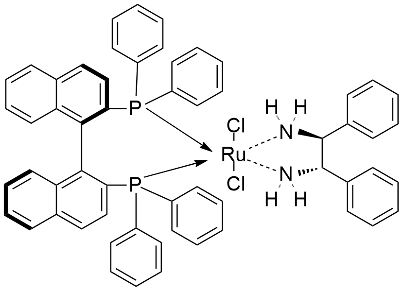 二氯[(R)-(+)-2,2'-双(二苯基膦)-1,1'-联萘基][(1S,2S)-(-)-1,2-二苯基乙二胺]钌(II)
