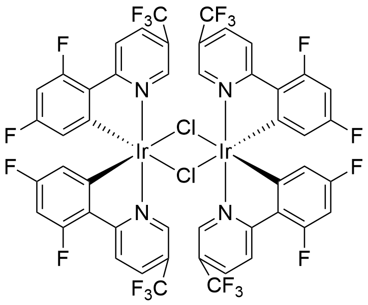 Di-μ-chlorotetrakis[3,5-difluoro-2-[5-(trifluoromethyl)-2-pyridinyl-κN]phenyl-κC]di- Iridium