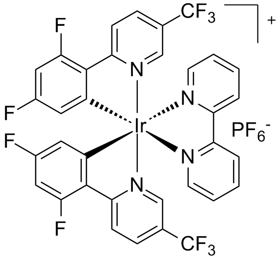 二[2-(2,4-二氟苯基)-5-三氟甲基吡啶][2-2'-联吡啶]铱二(六氟磷酸)盐