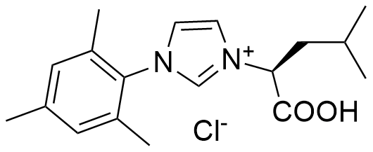1-(2,4,6-三甲基苯基)-3-[(2S)-4-甲基戊酸]咪唑鎓氯化物