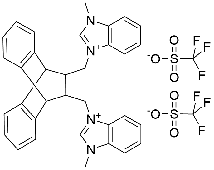 11,12-二[N-甲基-1H-苯并咪唑正离子-3-亚甲基]-9,10-二氢-9,10-乙基蒽二(三氟甲磺酸)