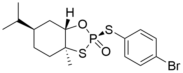 1,3,2-Benzoxathiaphosphole, 2-[(4-bromophenyl)thio]hexahydro-3a-methyl-6-(1-methylethyl)-, 2-oxide, (2S,3aS,6R,7aS)- (ACI)