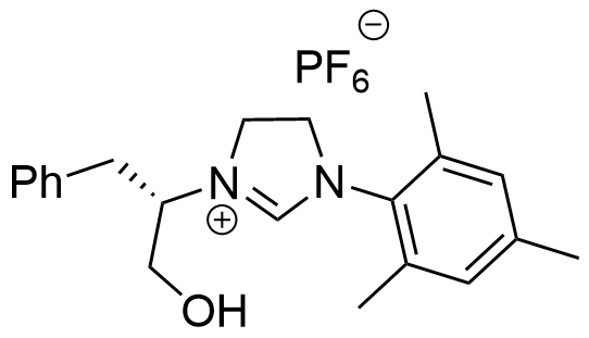 1H-咪唑鎓盐, 4,5-二氢-1-[(1S)-2-羟基-1-苯基乙基]-3-(2,4,6-三甲基苯基)-, 六氟磷酸盐(1-) (1:1)
