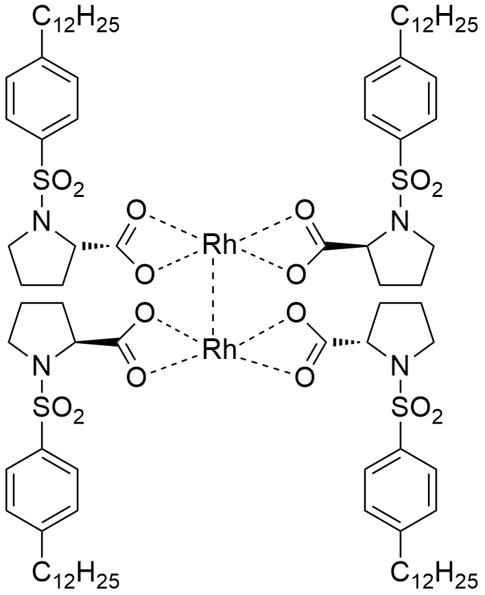 四[(S)-(-)-N-(对十二烷基苯磺酰基)脯氨酸]二铑(II)