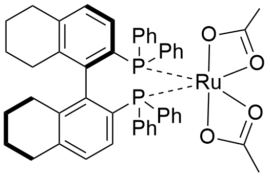 二乙酸根[(R)-(+)-2,2'-二(二苯基膦)-5,5',6,6',7,7',8,8'-八氢-1,1'-联萘基]钌(II)