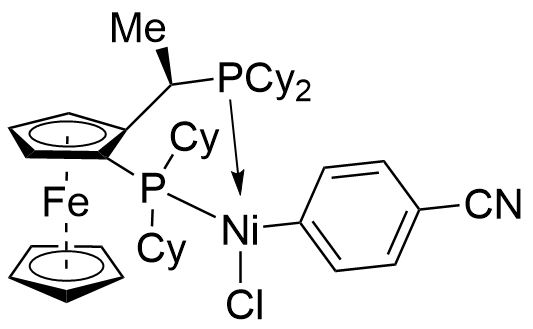 氯(4-氰基苯基){(R)-1-[(S)-2-(二环己基膦基)二茂铁基]乙基(二环己基膦)}镍(II)