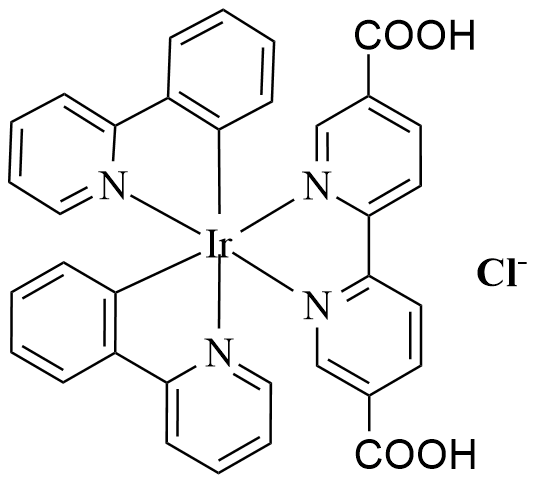 bis(4-phenyl-2-pyridine)(5,5’-dicarboxyl-2,2’-bipyridine)iridium(III) chloride