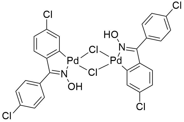 二-μ-氯双[5-氯-2-[(4-氯苯基)(羟基亚氨基-κN)甲基]苯基-κC]钯二聚物