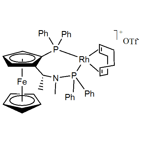 (1,5-环辛二烯)[(1R)-1-二苯基膦基-2-[(1R)-1-[(二苯基膦基)甲基胺基]乙基]二茂铁]三氟甲磺酸铑(I)