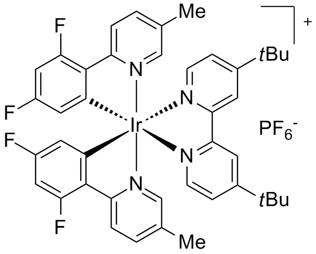 二[2-(2,4-二氟苯基)-5-甲基吡啶][2,2'-联（四叔丁基吡啶）]铱二（六氟磷酸）盐