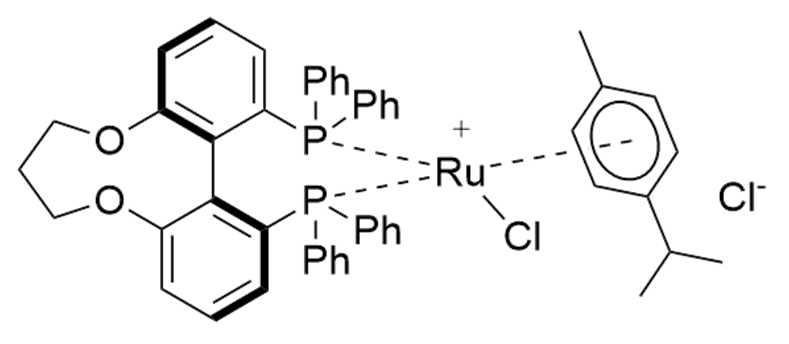 氯{(S)-(+)-1,13-双(二苯基膦基)-7,8-二氢-6H-二苯并[f,h][1,5]二恶任英}(对伞花烃)氯化钌(II)