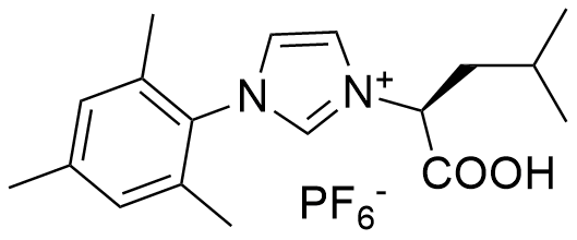 1-(2,4,6-三甲基苯基)-3-[(2S)-4-甲基戊酸]咪唑鎓六氟磷酸盐