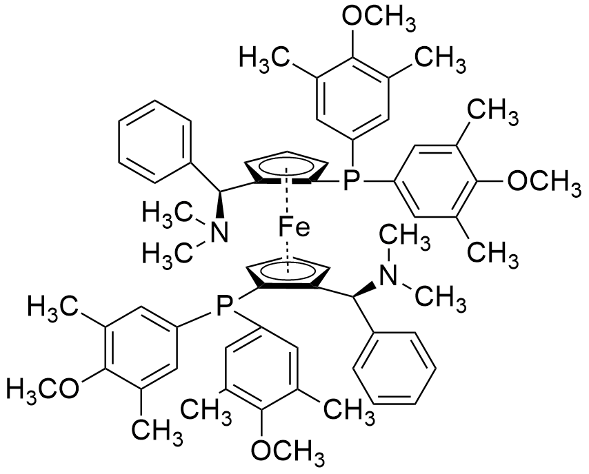 (R,R)-(+)-2,2'-双[(S)-(N,N-二甲氨)(苯基)甲基]-1,1'-双[二(3,5-二甲基-4-甲氧基苯基)膦]二茂铁