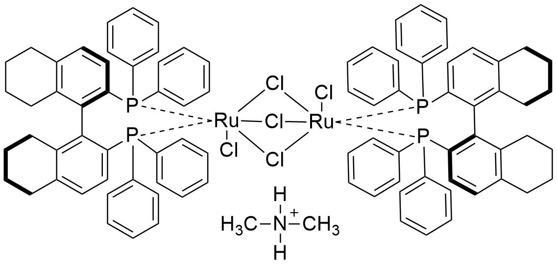 二甲铵二氯三(μ-氯)二[(R)-(+)-2,2'-二(二苯基膦)-5,5',6,6',7,7',8,8'-八氢-1,1'-联萘基]二钌酸盐(II)