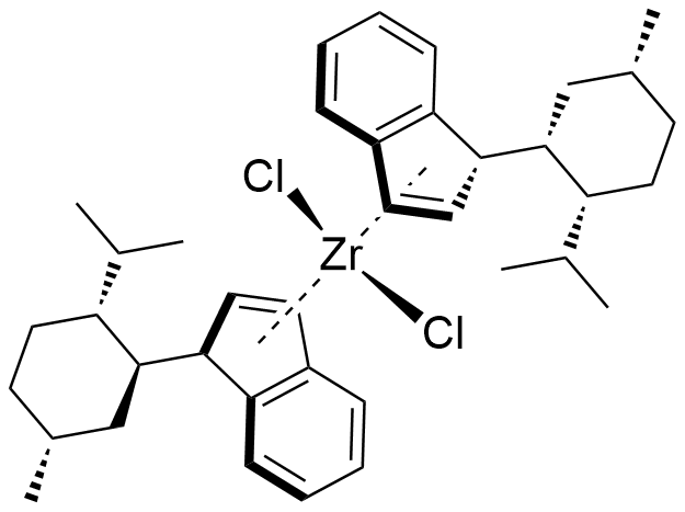 （+） - 二[1- {（1'R，2'R，5'R）-2'-异丙基-5'-甲基环己基}茚基]二氯化锆（IV）