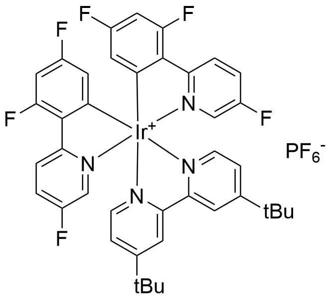 [4,4'-双(1,1-二甲基乙基)-2,2'-联吡啶-κN,κN]双[3,5-二氟-2-(5-氟-2-吡啶基-κN)苯基-κC]六氟磷酸铱