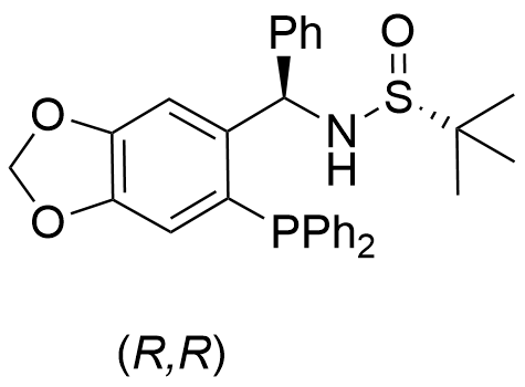 [S(R)]-N-[(R)-[6-(二苯基膦)苯并[d][1,3]-二氧戊环-5基]苯甲基]-2-叔丁基亚磺酰胺