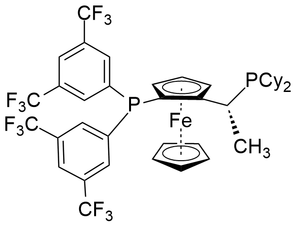 (R)-(-)-1-{(Sp)-2-[双(3,5-二-三氟甲基苯基)膦基]二茂铁基}乙基二环己基膦