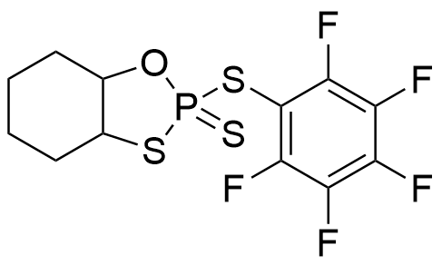 1,3,2-Benzoxathiaphosphole, hexahydro-2-[(2,3,4,5,6-pentafluorophenyl)thio]-, 2-sulfide (ACI)