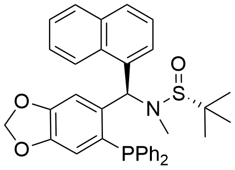[S(R)]-N-[(R)-[6-(二苯基膦)苯并[d][1,3]-二氧戊环-5基]-1-萘基甲基]-N-甲基-2-叔丁基亚磺酰胺