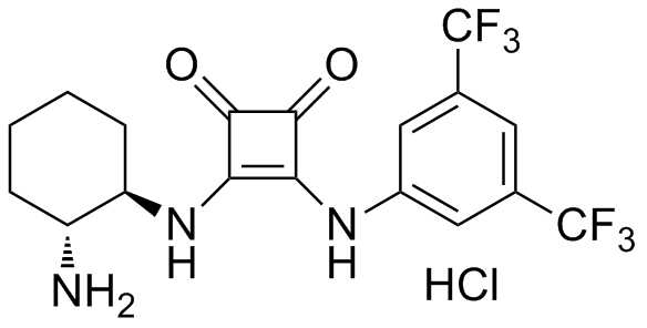 3-[(1R,2R)-2-Aminocyclohexylamino]-4-[3,5-bis(trifluoromethyl)phenylamino]cyclobut-3-ene-1,2-dione Hydrochloride