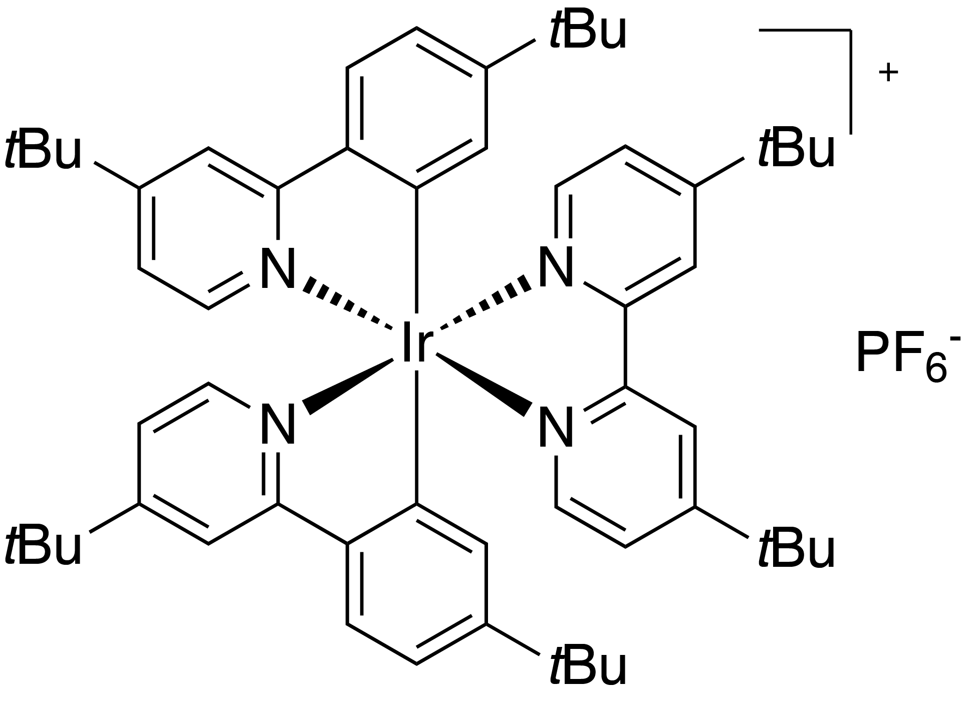 二[2-（3-叔丁基苯基)-4-叔丁基吡啶][2,2`-联(4-叔丁基吡啶)]合铱（III）六氟磷酸盐