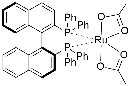 二乙酸根[(S)-(-)-2,2′-双(二苯基膦基)-1,1′-联萘基]钌(II)