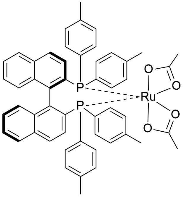 二乙酸[(R)-(+)-2,2‘-二(二对甲苯基膦)-1,1’-联萘]钌(II)