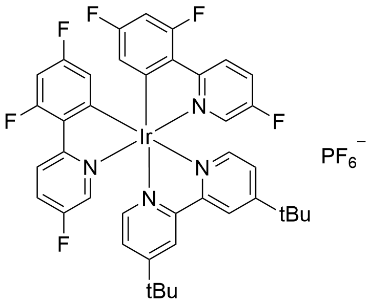 [4,4'-双(1,1-二甲基乙基)-2,2'-联吡啶-κN,κN]双[3,5-二氟-2-(5-氟-2-吡啶基-κN)苯基-κC]六氟磷酸铱