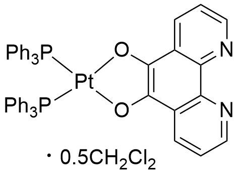 二(三苯基膦)铂(O',O-1,10-菲咯啉-5,6-二酮)半二氯甲烷络合物