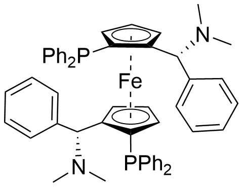 (S,S)-(-)-2,2'-双[(R)-N,N-二甲氨)(苯基)甲基]-1,1'-双(二苯基膦)二茂铁