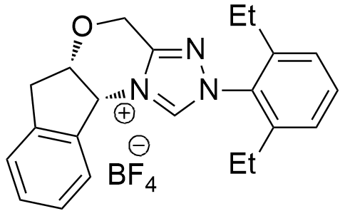 (5aS,​10bR)​-​2-​(2,​6-Diethylphenyl)​-​5a,​10b-​dihydro-4H,​6H-​indeno[2,​1-​b]​[1,​2,​4]​triazolo[4,​3-​d]​[1,​4]​oxazinium Tetrafluoroborate