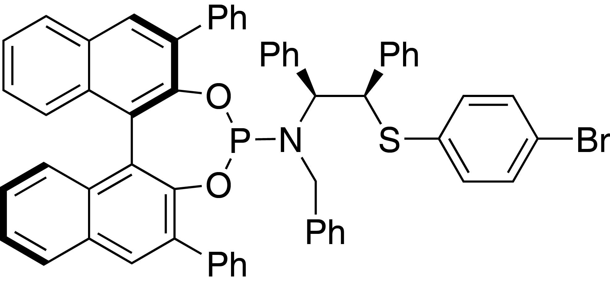 N-benzyl-N-((1S,2R)-2-((4-bromophenyl)thio)-1,2-diphenylethyl)-2,6-diphenyldinaphtho[2,1-d:1',2'-f][1,3,2]dioxaphosphepin-4-amine