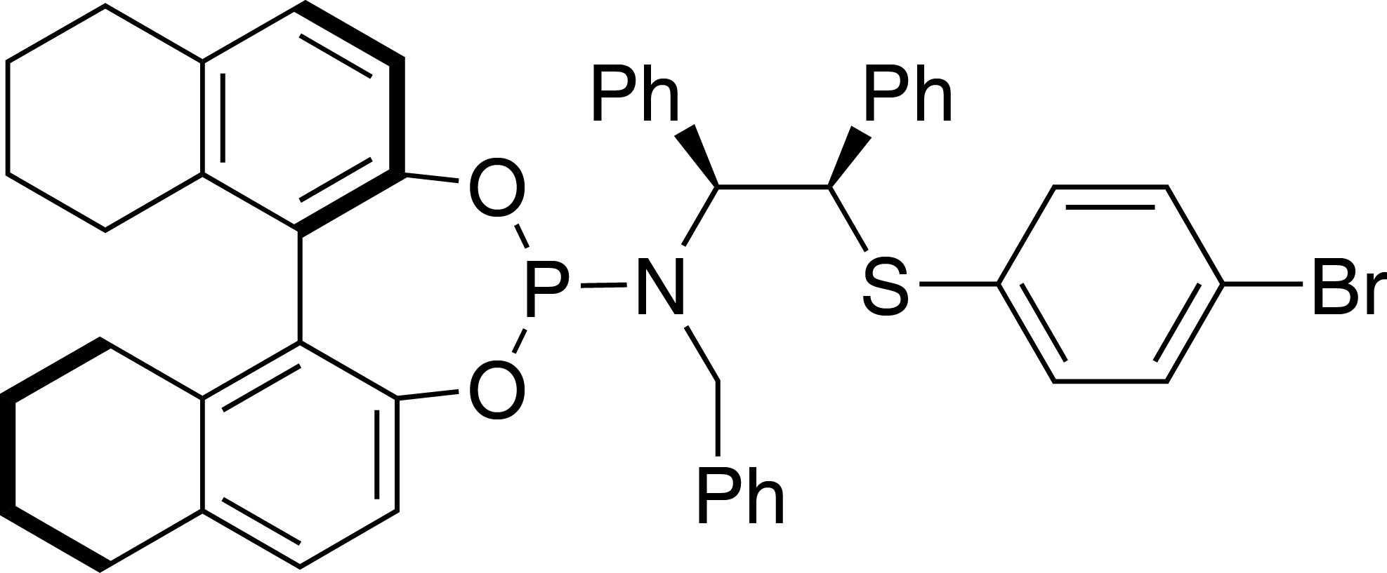 N-benzyl-N-((1S,2R)-2-((4-bromophenyl)thio)-1,2-diphenylethyl)-8,9,10,11,12,13,14,15-octahydrodinaphtho[2,1-d:1',2'-f][1,3,2]dioxaphosphepin-4-amine