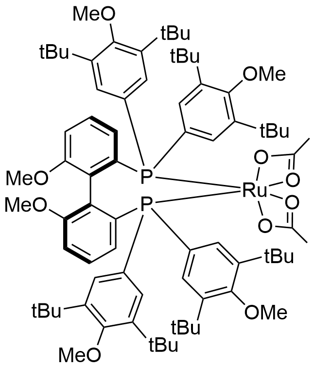 二乙酸根[(R)-(-)二[双(3,5-二叔丁基-4-甲氧苯基)膦]-6,6'-二甲氧基-1,1'-联苯]钌(II)