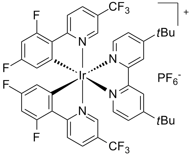 二[2-(2,4-二氟苯基)-5-三氟甲基吡啶][2-2'-联（4-叔丁基吡啶）]铱二(六氟磷酸)盐