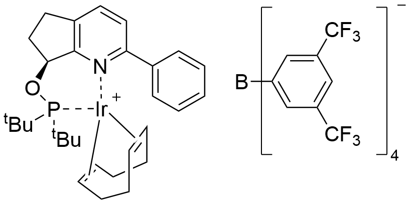 (S)-(-)-[(1,5-环辛二烯-7-(2-苯基-6,7-二氢-5H-[1]吡啶])-二-(叔丁基)次膦酸酯铱(I)]四[3,5-双(三氟甲基)苯基]硼酸酯