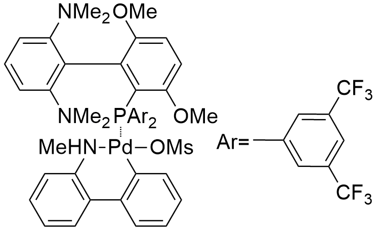甲磺酸盐{2-双[3,5-二(三氟甲基)苯基膦基]-3,6-二甲氧基-2',6'-双(二甲氨基)-联苯基}(2'-甲氨基-1,1'-联苯-2-基)钯(II)