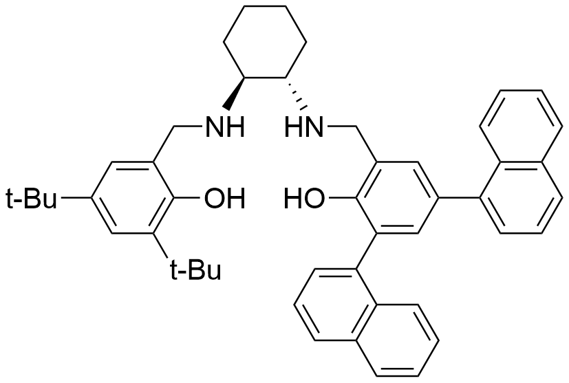 2,4-二叔丁基-6-(((1S,2S)-2-((2-羟基-3,5-二(萘-1-基)苄基)氨基)环己基)氨基)甲基)苯酚
