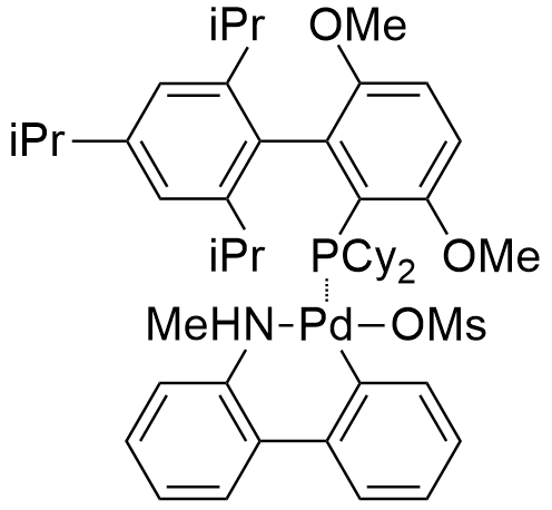 (2-二环己基膦-3,6-二甲氧基-2',4',6'-三异丙基-1,1'-联苯)(2'-甲基氨基-1,1'-联苯-2-基)甲磺酸钯(II)