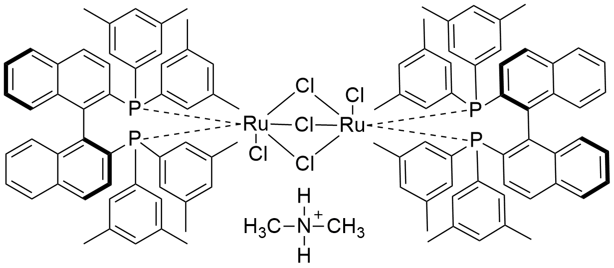 二甲铵二氯三(μ-氯)双{(S)-(-)-2,2'-双[二(3,5-二甲基苯基)膦]-1,1'-联萘}二钌酸盐(II)
