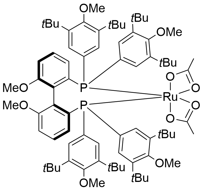 二乙酸根[(S)-(+)二[双(3,5-二叔丁基-4-甲氧苯基)膦]-6,6'-二甲氧基-1,1'-联苯]钌(II)