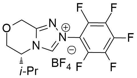 (5R)-5,6-二氢-5-(1-甲基乙基)-2-(2,3,4,5,6-五氟苯基)-8H-1,2,4-三唑[3,4-c][1,4]嗪鎓盐四氟硼酸