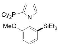 2-dicyclohexylphosphaneyl-1-(2-methoxy-6-(triethylsilyl)phenyl)-1H-pyrrole