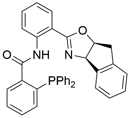 Benzamide, N-[2-[(3aR,8aS)-3a,8a-dihydro-8H-indeno[1,2-d]oxazol-2-yl]phenyl]-2-(diphenylphosphino)- (ACI)