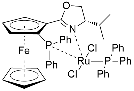 (S)-2-[(SP)-2-(二苯基膦)二茂铁基]-4-异丙基-2-噁唑啉三苯基膦二氯化钌(II)