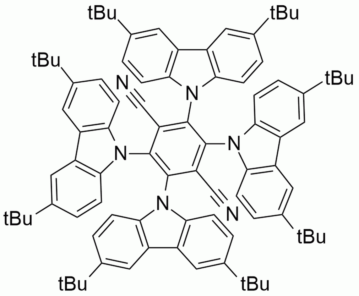 2,3,5,6-四(3,6-二叔丁基-9-咔唑基)-对苯二腈