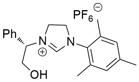 1H-咪唑鎓盐, 4,5-二氢-1-[(1S)-2-羟基-1-苯基]-3-(2,4,6-三甲基苯基)-, 六氟磷酸盐(1-) (1:1)