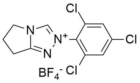 6,7-dihydro-2-(2,4,6-trichlorophenyl)-5H-Pyrrolo[2,1-c]-1,2,4-triazolium tetrafluoroborate